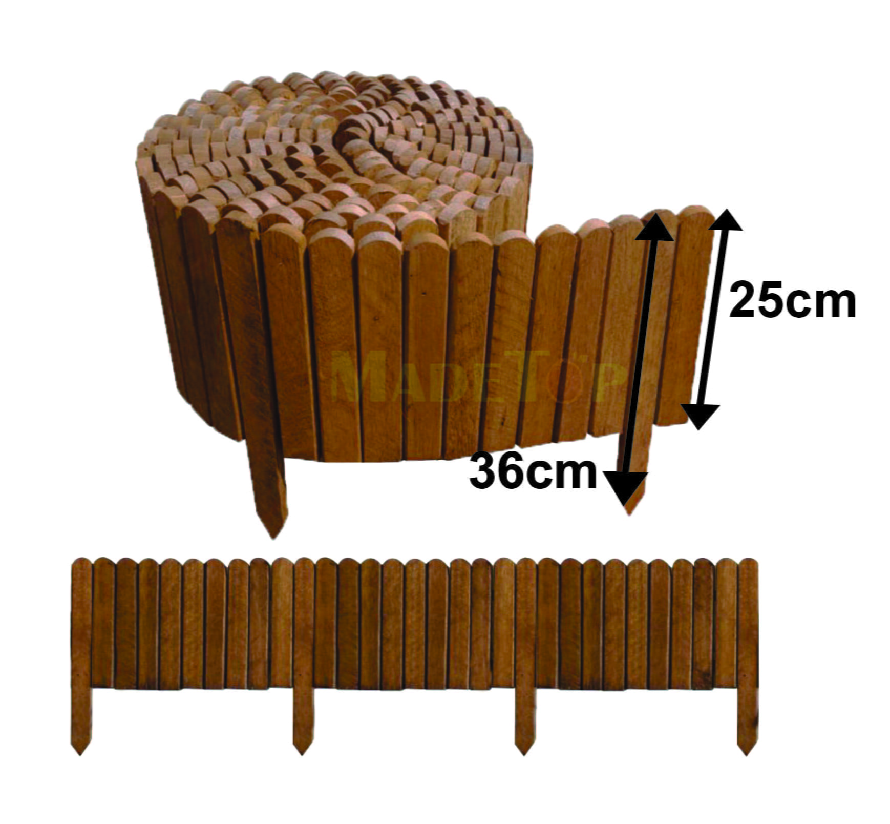 Kit 10 Metros - Limitador de Jardim Madetop G 