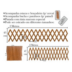 Treliça Flexível 50 X 50cm  Marrom 