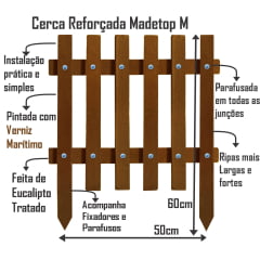 1 Cerca 50 x 60 cm – Modelo Madetop M  -Slin marrom