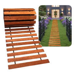 4 Metros Deck Em Rolo Caminho De Jardim De Madeira Eucalipto