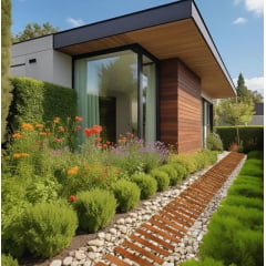 5 Metros Deck Em Rolo Caminho De Jardim De Madeira Eucalipto