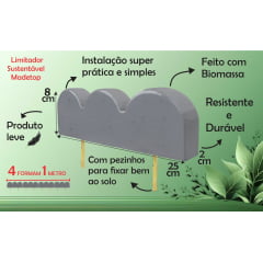 Kit 3 Metros - Limitador de Jardim Madetop Eco