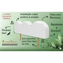 Kit 5 Metros - Limitador de Jardim Madetop Eco Branco