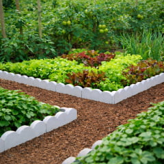 Kit 5 Metros - Limitador de Jardim Madetop Eco Branco